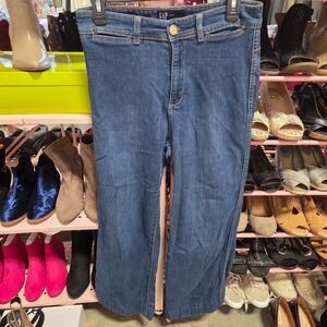 GAP Denim Wide Leg Cropped Jeans Women Size 6 28T Blue